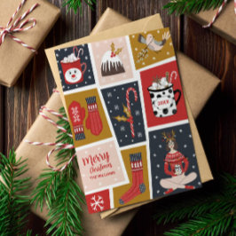 Cartão De Festividades Floresta Russa Escandinava Whimsical Não Foto