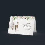 Cartão De Festividades Floresta Russa Moderna - Snow Cabin Marido Natal<br><div class="desc">Moderno Rustic Forest Snow Cabin Husband Cartão de Férias de Natal. A Caligrafia romântica faz uma imagem de Natal. Cabine de montanha russa coberta de neve. Ouro toque em flocos de neve. Lobo e veado de aquarela. Opção para alterar todo o texto. Este cartão especial de manutenção será apreciado.</div>