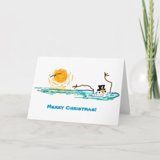 Cartão De Festividades Flórida Snowman