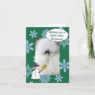 Cartão De Festividades Fluffy White Christmas