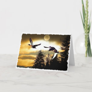 Cartão De Festividades FLYING DUCKS Greeting Cards