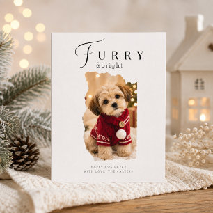 Cartão De Festividades Fofa e Brilhante Arte Cachorrinho Natal Foto Holi