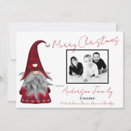 Cartão De Festividades Fofa Foto Feliz Natal Elfo Gnome Personalizado