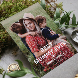 Cartão De Festividades Fofa MELHOR MÃE DO MUNDO Coração Foto do Dia das M