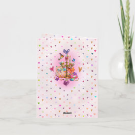 Cartão De Festividades Fofa Pastel