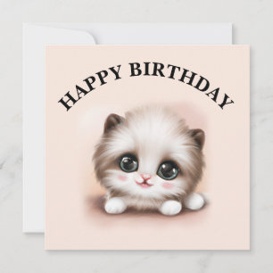 Cartão De Festividades Foffy Furr Ball Kitten