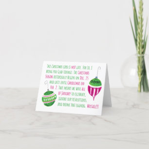 Cartão De Festividades Fofo Atrasado Natal Está Certo Para Chegar Atrasad