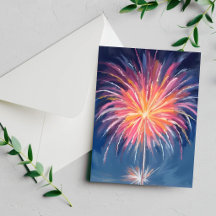 Fogos de Artifício de Ano Novo | Aquarela