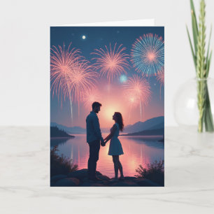 Cartão De Festividades Fogueira de Amor Personalizada 3 Cartas