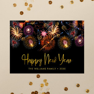 Cartão De Festividades Fogueira Festiva Feliz Ano Novo 2026 Foto 