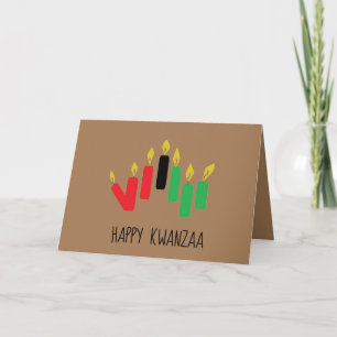 Cartão de Festividades Folha Dupla: HAPPY KWANZAA