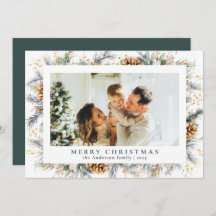 Folhagem Botânica Elegante | Natal Verde escuro