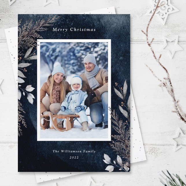 Cartão De Festividades Folhagem de inverno da cinza na foto de Marinho Bl (Criador carregado)