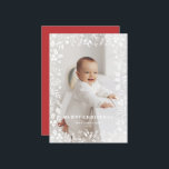 Cartão De Festividades Folhagem Festiva Imagem de Natal Sobreposta<br><div class="desc">Feliz Natal! Envie cartões de natal quentes para a família e amigos com esta placa plana de Natal personalizável. Apresenta uma cobertura festiva de fotograma foliar festiva. Personalize este cartão fotográfico de Natal adicionando os seus próprios detalhes. Este cartão de Natal moderno está disponível em outros estoques de cartão.</div>