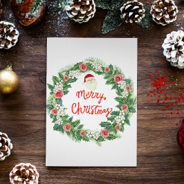 Cartão De Festividades Folhagem Simples 1 Foto Natal