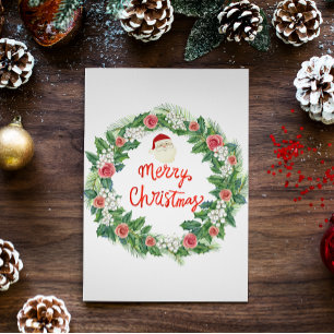 Cartão De Festividades Folhagem Simples 1 Foto Natal