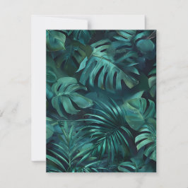 Cartão De Festividades Folhagem tropical