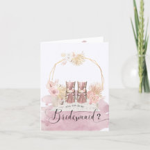 Folhagem Tropical Pastel Bridesmaid Folheto