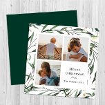Cartão De Festividades Folhagem Verde Elegante Confetti Watercolor Dourad<br><div class="desc">Cartão de Feriado Floral Minimalista Dourado Confetti Watercolor Confetti Green Foliage Elegante. Mande cumprimentos e desejos calorosos para seus entes queridos com este cartão de férias minimalista e moderno. Um belo quadro de folhas de cor d'água verde macia pintadas, cercadas por flocos de confete de ouro na frente. O meio...</div>