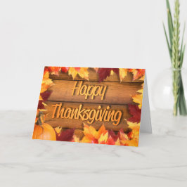 Cartão De Festividades Folhas de Ação de Graças
