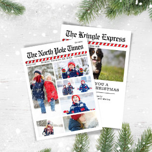 Cartão De Festividades Folheto feliz de Natal Colagem de Fotos