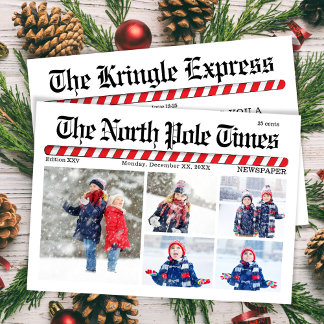 Cartão De Festividades Folheto feliz de Natal Colagem de Fotos