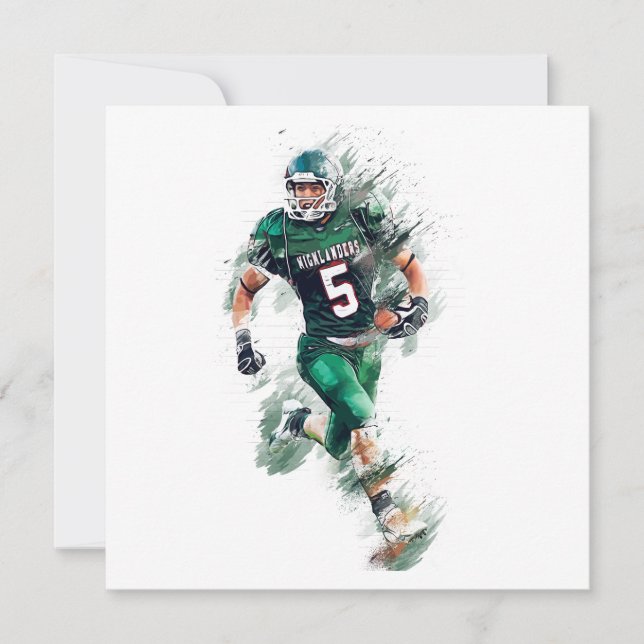 Cartão De Festividades Football (Frente)