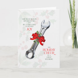 Cartão De Festividades for Auto Mechanic Wrench Themed Business Cheer