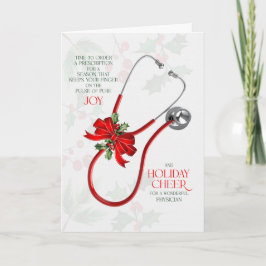 Cartão De Festividades for Doctor Stethoscope Joy and Cheer