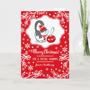 Cartão De Festividades For Grandpa at Christmas Custom Greeting Cards