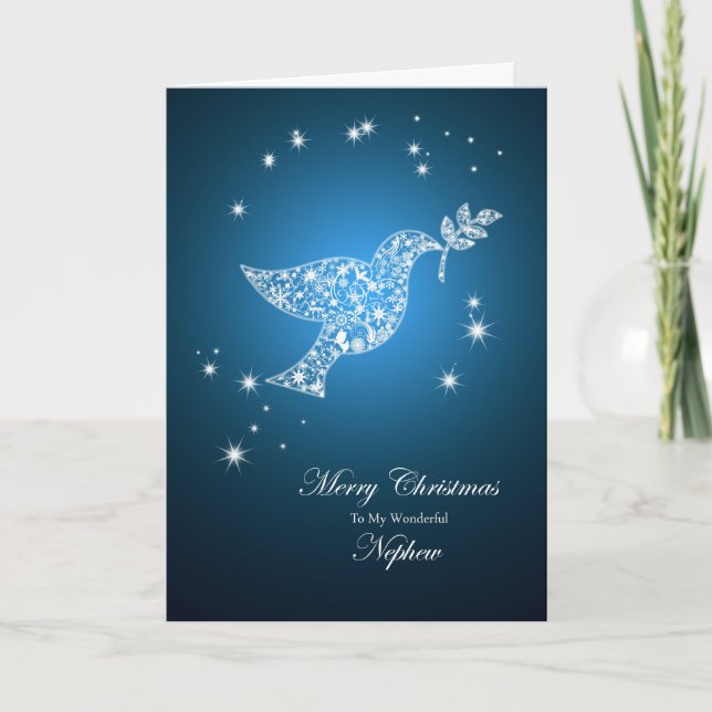 Cartão De Festividades For nephew, Dove of peace Christmas card (Frente)