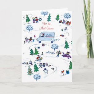 Cartão De Festividades For The Mail Carrier