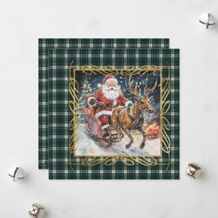 Cartão De Festividades Forbes Vestido Tarta Escocesa Natal