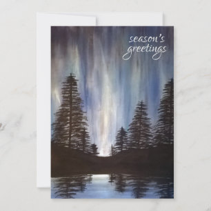 Cartão De Festividades Forest Aurora Holiday Card