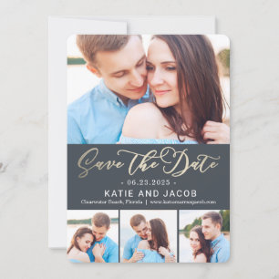 Cartão De Festividades Forever Love Collage Weding The Date Card