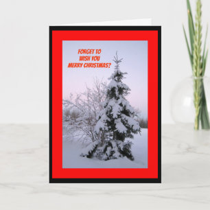 Cartão De Festividades Forget To Wish You Merry Christmas? Snow Way! Card