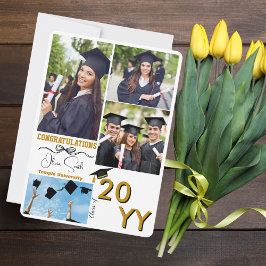 Cartão De Festividades Formando Personalizado de Graduação de 4 Parabéns 