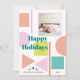 Cartão De Festividades Formas geométricas modernas de abstrato, cor de r