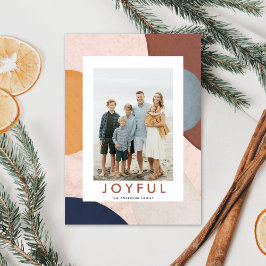 Cartão De Festividades Formas Pintadas com Aquarela Abstrata Foto Boho