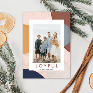 Cartão De Festividades Formas Pintadas em Aquarela Abstrata Foto Boho