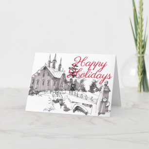 Cartão De Festividades Fort Hunter Barn Sketch #130601