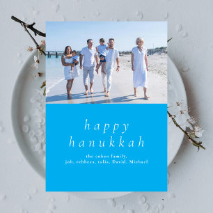 Cartão De Festividades Foto 1 Elegante Minimalista Feliz Família Hanukkah