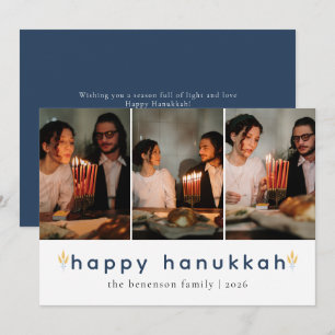 Cartão De Festividades Foto 3 da família Mínima Elegante de Hanukkah Feli