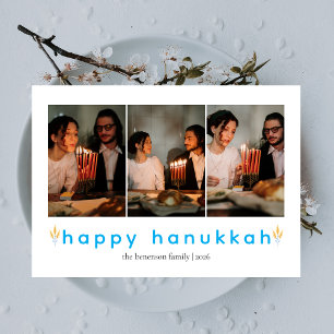 Cartão De Festividades Foto 3 da família Mínima Elegante de Hanukkah Feli