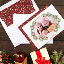 Cartão De Festividades Foto alegre de Mistura de Natal