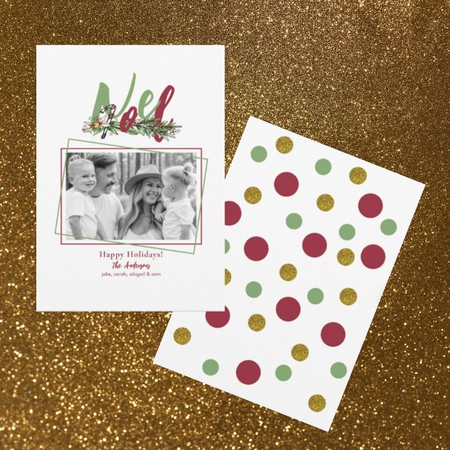 Cartão De Festividades Foto B/W da família Noel (Criador carregado)