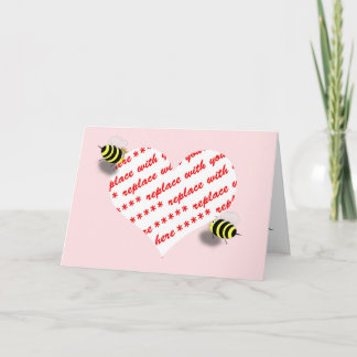 Cartão De Festividades Foto "Bee My Namorados"