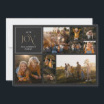 Cartão De Festividades Foto botânica de coloração aquosa de folhagem de N<br><div class="desc">Folhagem de natal joy aqucolor botânico floral escuro moody moderno decoração de festas negras</div>