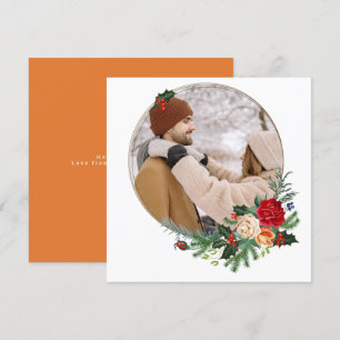 Cartão De Festividades Foto Botânica de inverno de Férias Personalizada