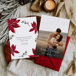 Cartão De Festividades Foto Botânica Elegante